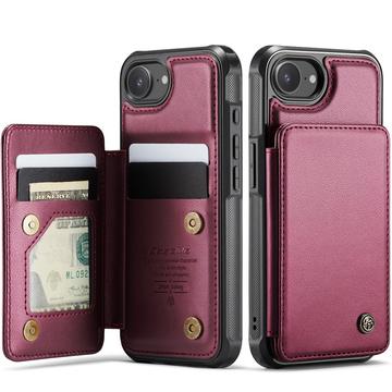 iPhone 16e/17e Caseme C22-etui RFID-kortpung - rød