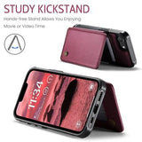 iPhone 16e/17e Caseme C22-etui RFID-kortpung - rød