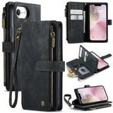 iPhone 16e/17e Caseme C30 Multifunktionel Pung - Sort