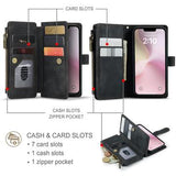 iPhone 16e/17e Caseme C30 Multifunktionel Pung - Sort