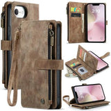 iPhone 16e/17e Caseme C30 Multifunktionel Pung - Brun