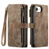 iPhone 16e/17e Caseme C30 Multifunktionel Pung - Brun