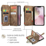 iPhone 16e/17e Caseme C30 Multifunktionel Pung - Brun