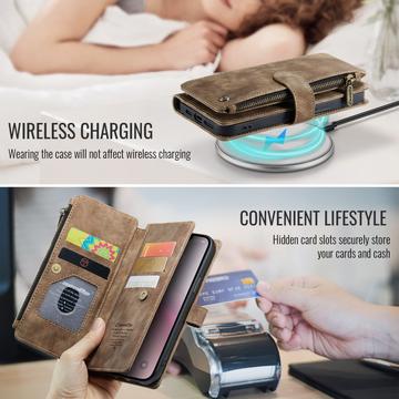 iPhone 16e/17e Caseme C30 Multifunktionel Pung - Brun