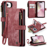 iPhone 16e/17e Caseme C30 Multifunktionel Pung - Rød