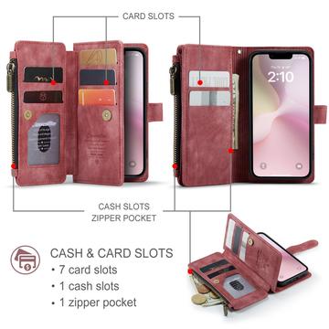 iPhone 16e/17e Caseme C30 Multifunktionel Pung - Rød