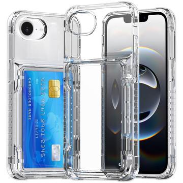 iPhone 16e/17e Gennemsigtigt Cover med Kortholder
