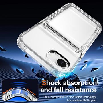 iPhone 16e/17e Gennemsigtigt Cover med Kortholder