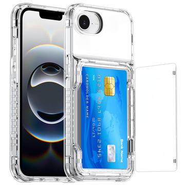 iPhone 16e/17e Gennemsigtigt Cover med Kortholder