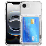 iPhone 16e/17e Gennemsigtigt Cover med Kortholder