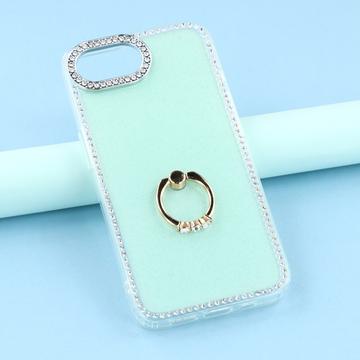 iPhone 16e/17e CrystalGlow Hybrid Cover med Ringholder - Grøn