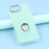 iPhone 16e/17e CrystalGlow Hybrid Cover med Ringholder - Grøn