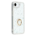 iPhone 16e/17e CrystalGlow Hybrid Cover med Ringholder - stjerner / gennemsigtig