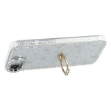 iPhone 16e/17e CrystalGlow Hybrid Cover med Ringholder - stjerner / gennemsigtig