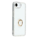 iPhone 16e/17e CrystalGlow Hybrid Cover med Ringholder - gennemsigtig