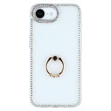 iPhone 16e/17e CrystalGlow Hybrid Cover med Ringholder - gennemsigtig
