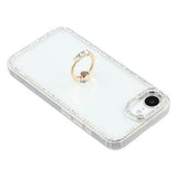 iPhone 16e/17e CrystalGlow Hybrid Cover med Ringholder - gennemsigtig