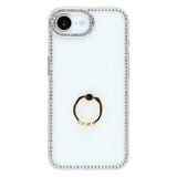 iPhone 16e/17e CrystalGlow Hybrid Cover med Ringholder - Hvid