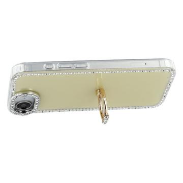 iPhone 16e/17e CrystalGlow Hybrid Cover med Ringholder - Gul