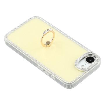 iPhone 16e/17e CrystalGlow Hybrid Cover med Ringholder - Gul