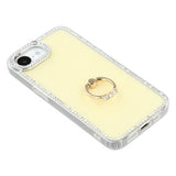 iPhone 16e/17e CrystalGlow Hybrid Cover med Ringholder - Gul