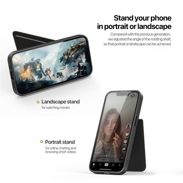 iPhone 16e/17e Dux Ducis Rafi II Magnetisk Cover med kickstand og kortholdere - Sort