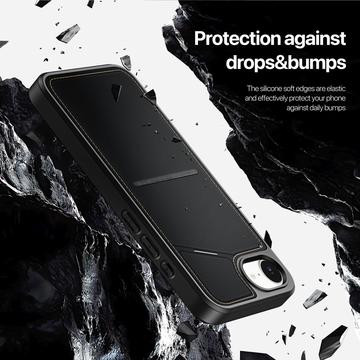 iPhone 16e/17e Dux Ducis Rafi II Magnetisk Cover med kickstand og kortholdere - Sort