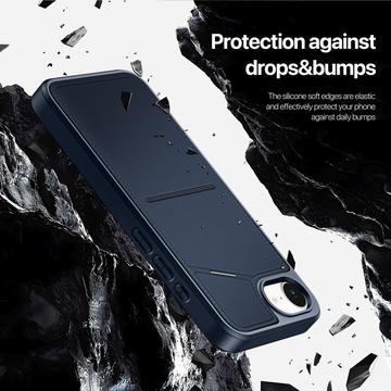 iPhone 16e/17e Dux Ducis Rafi II magnetisk cover med kickstand og kortholdere - Blå
