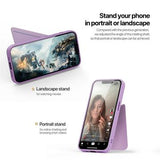 iPhone 16e/17e Dux Ducis Rafi II Magnetisk cover med kickstand og kortholdere - Lilla