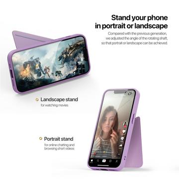 iPhone 16e/17e Dux Ducis Rafi II Magnetisk cover med kickstand og kortholdere - Lilla