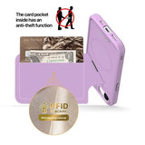 iPhone 16e/17e Dux Ducis Rafi II Magnetisk cover med kickstand og kortholdere - Lilla