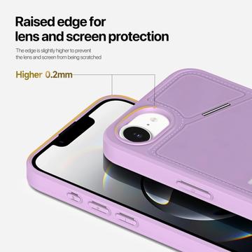 iPhone 16e/17e Dux Ducis Rafi II Magnetisk cover med kickstand og kortholdere - Lilla