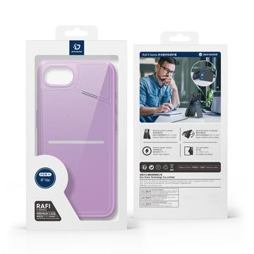 iPhone 16e/17e Dux Ducis Rafi II Magnetisk cover med kickstand og kortholdere - Lilla