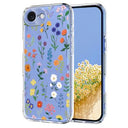 iPhone 16e/17e TPU-cover med blomstermønster - tusindfryd