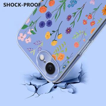 iPhone 16e/17e TPU-cover med blomstermønster - tusindfryd