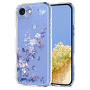 iPhone 16e/17e TPU-cover med blomstermønster - Lilla