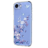 iPhone 16e/17e TPU-cover med blomstermønster - Lilla