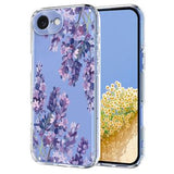 iPhone 16e/17e TPU-cover med blomstermønster - Blåregn
