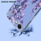 iPhone 16e/17e TPU-cover med blomstermønster - Blåregn