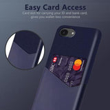 iPhone 16e/17e KSQ Cover med Kortholder - Blå