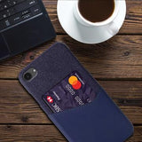 iPhone 16e/17e KSQ Cover med Kortholder - Blå