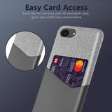 iPhone 16e/17e KSQ Cover med Kortholder - Grå
