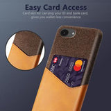 iPhone 16e/17e KSQ Cover med Kortholder - Orange