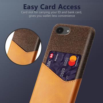 iPhone 16e/17e KSQ Cover med Kortholder - Orange