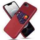 iPhone 16e/17e KSQ Cover med Kortholder - Rød