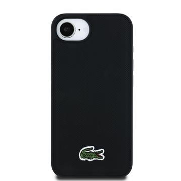 iPhone 16e/17e Lacoste Iconic Petit Pique Woven Logo Cover - MagSafe-kompatibel - Sort