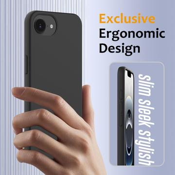 iPhone 16e/17e Liquid Silikone Cover - MagSafe Kompatibel - Sort