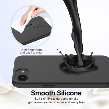 iPhone 16e/17e Liquid Silikone Cover - MagSafe Kompatibel - Sort