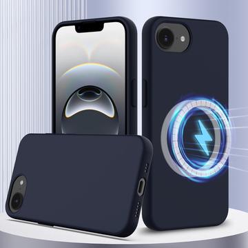 iPhone 16e/17e Liquid Silikone Cover - MagSafe Kompatibel - Mørkeblå