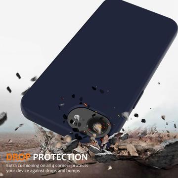 iPhone 16e/17e Liquid Silikone Cover - MagSafe Kompatibel - Mørkeblå